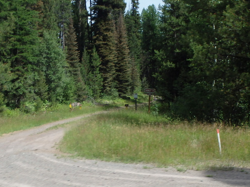 GDMBR: The sign and turn off for Shanely Creek Road.